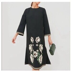 TUCKERNUCK Moonflower Bouquet Hutton Dress Size‎ XXS Navy Blue NEW Midi Floral